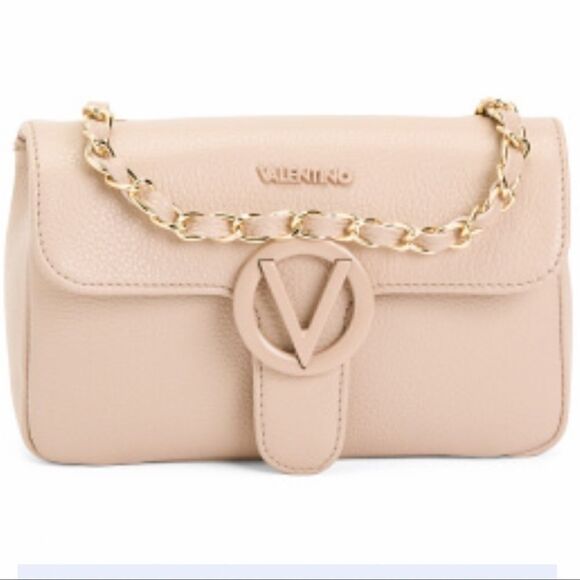NWT VALENTINO BY MARIO LEATHER FLAP SHOULDER BAG WITH CHAIN STRAP​​​​​ - Picture 1 of 12